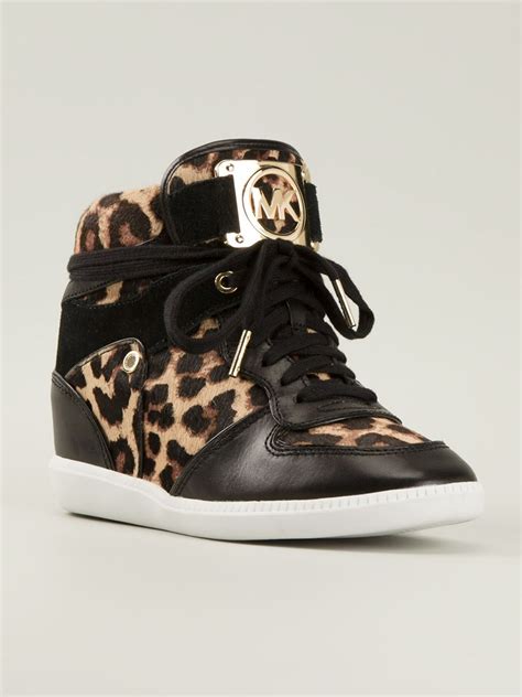 leopard michael kors sneakers|michael kors leopard print shoes.